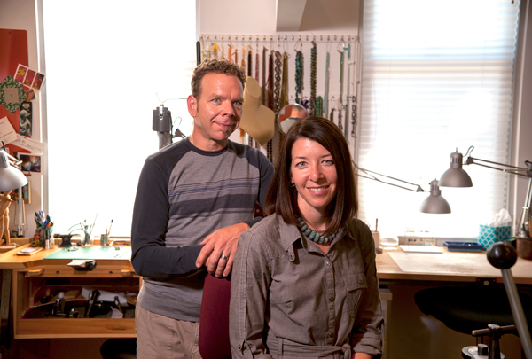 Daniel Juzwiak, left, and Kara Aubin of Kara | Daniel Jewelry 