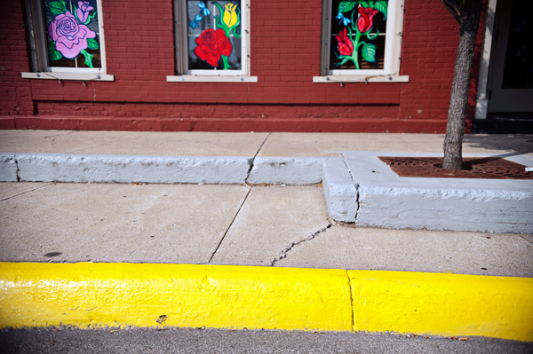 Double Sidewalks in downtown Paw Paw.