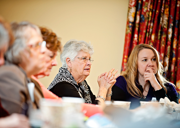 The group listens to this meetings groups that they are voting to give money.