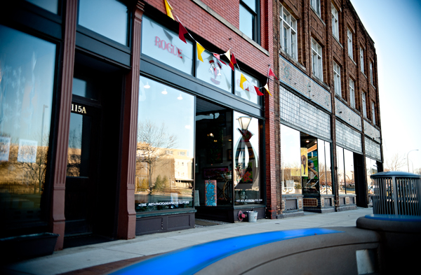 Located next door from Arcadia Brewery, Rogues gallery brings local artist to the downtown area.