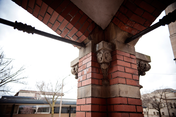 The beautiful sculptures that adorn the Ladies Library Association