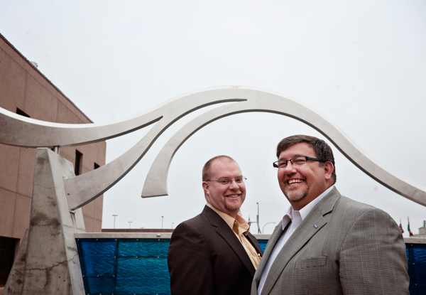 Chris Sargent, Executive Vice President and COO of United Way of Battle Creek, left, and Michael Larson, President and CEO of United Way Battle Creek.