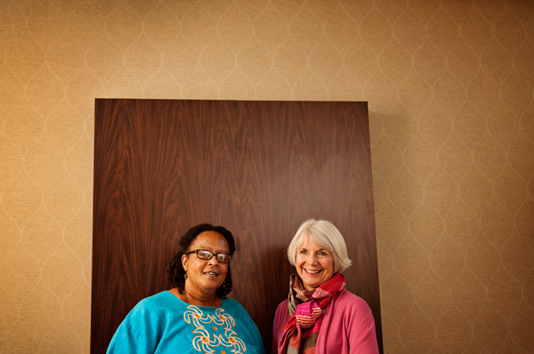 Deborah Warfield, left, and Jeanne Grub are part of a Women’s philanthropist group the Giving Circle