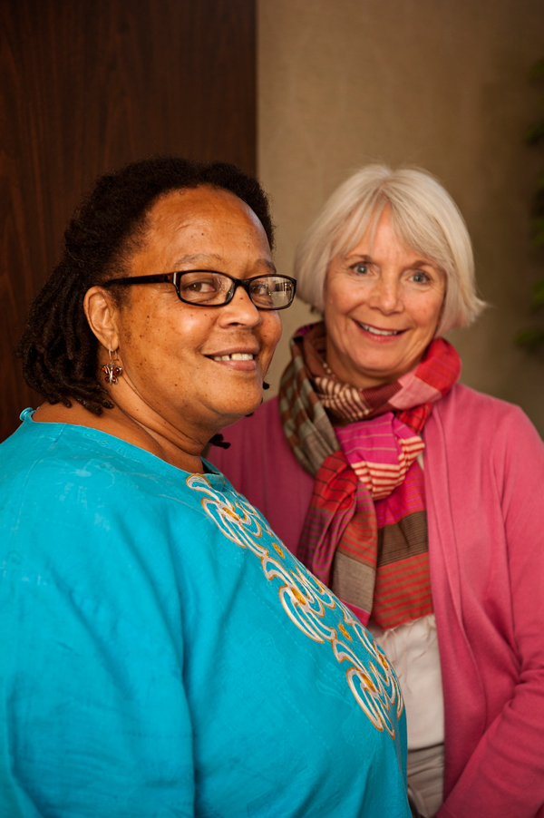 Deborah Warfield, left, and Jeanne Grub are part of a Women’s philanthropist group the Giving Circle