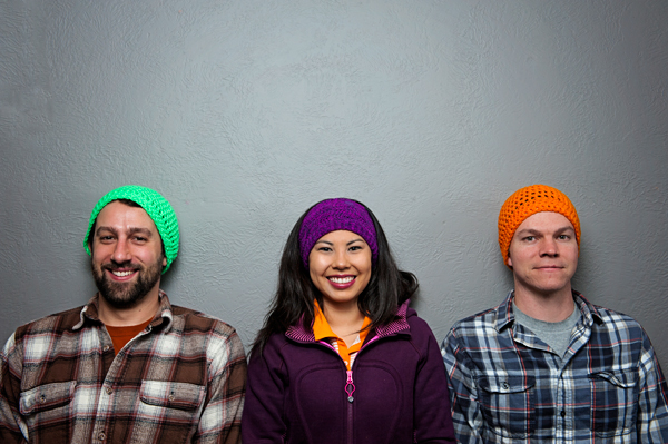 Josiah Doyle, left, Toyo Ohtsuka, and Scott Parker are Juicy Leaf