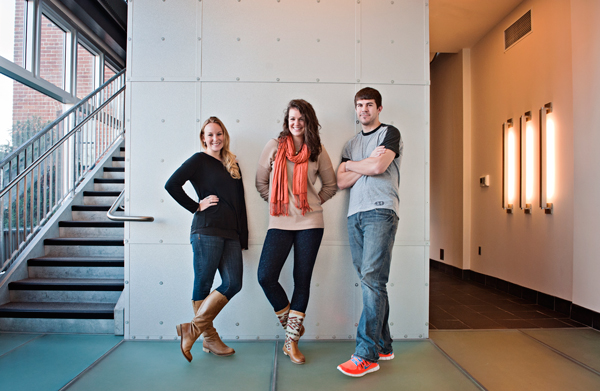 Carrie Heath, left, Sydney Hill, and Andy Peninger are Kzoo Uncaged