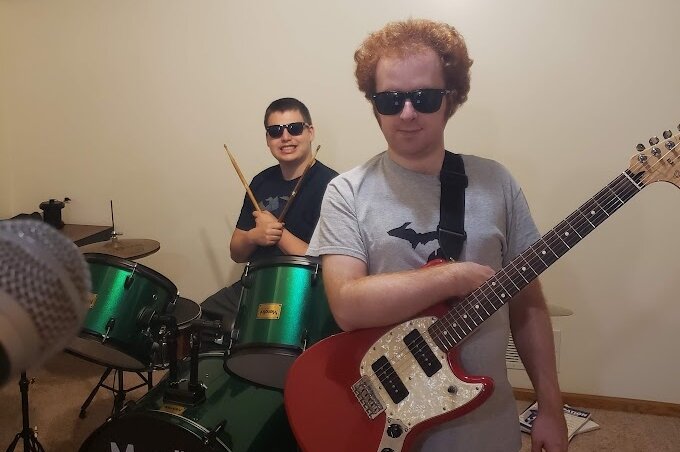 Drummer Keegan Russell and guitarist Keenan Miller make up the band, K-Rock.  