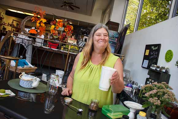 Christy Wonderly at the Tea Bar