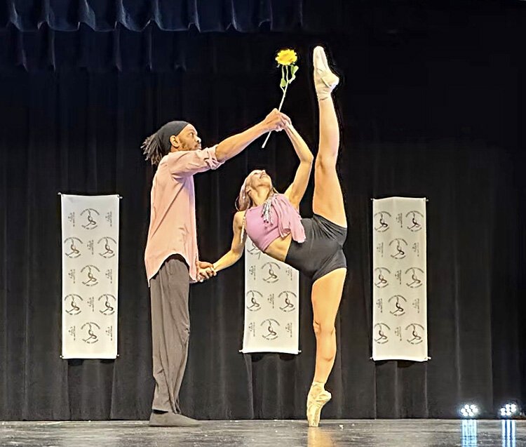 Aerick Burton and Joy Morris-Burton perform in a dance style they call breakin’ ballet, which mixes break dancing with ballet.