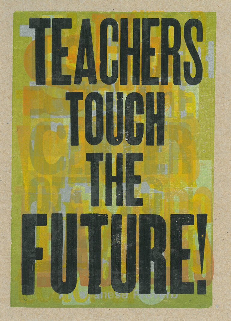 Amos P. Kennedy, Jr. is a printer, book artist, and papermaker, who is best known for creating brilliantly-colored letterpress prints that express social and political commentary. 