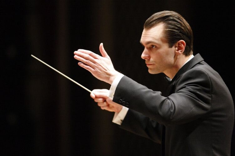 Andrew Koehler, KJSO Conductor and Music Professor at Kalamazoo College.