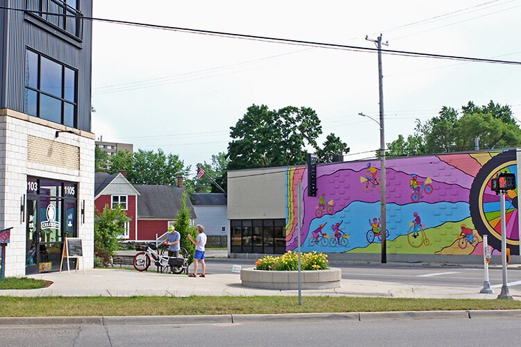 A view of the site for the pocket park.