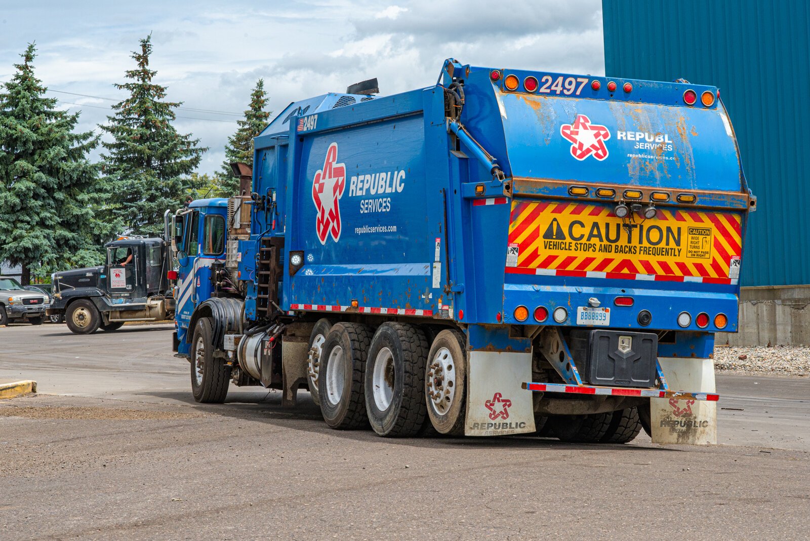 The City of Kalamazoo's recycling truck that Dale Mentor drives