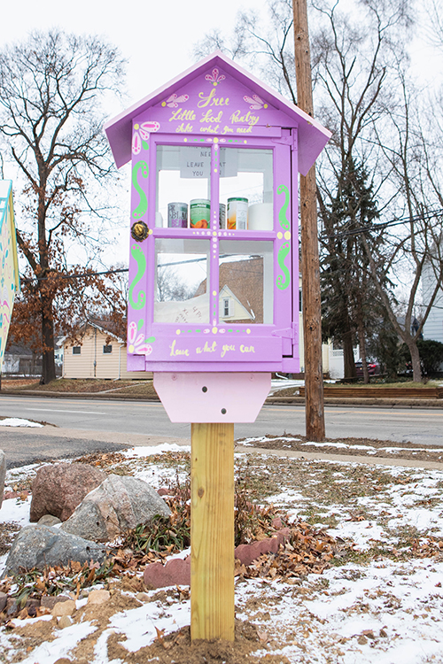 The Little Free Pantry at Christ United Methodist Church.