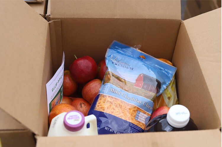 This is what comes in the average box from the South Michigan Food Bank.