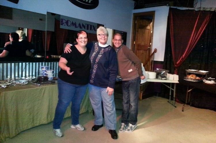 Scenes from past Battle Creek Pride Thanksgiving dinners.