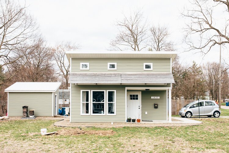 No. 8 Ben Brown's 250-square foot tiny home sits on a nearly one-half acre corner lot on Kalamazoo's Eastside.