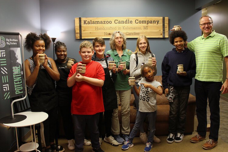 Big Brother Big Sister participants visit local candle makers, Kalamazoo Candle Co.