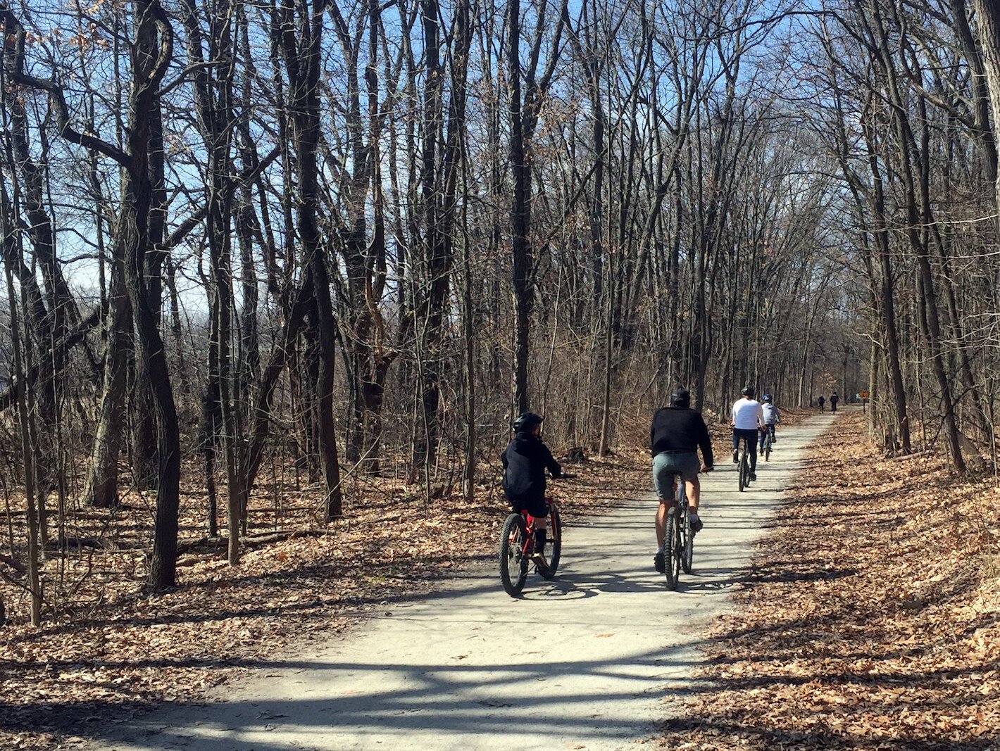 Last March 25, the Kal-Haven trail has surprisingly heavy traffic for a cold Wednesday afternoon.