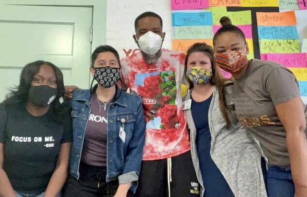 In a May 21 training were, from left, Kalamazoo County Commissioner Tami Rey, Bronson trauma surgeon Dr. Sandra Medinilla, activist Ed Genesis, Bronson Trauma Program Coordinator Amanda Wyman, and Vice Mayor Patrese Griffin.