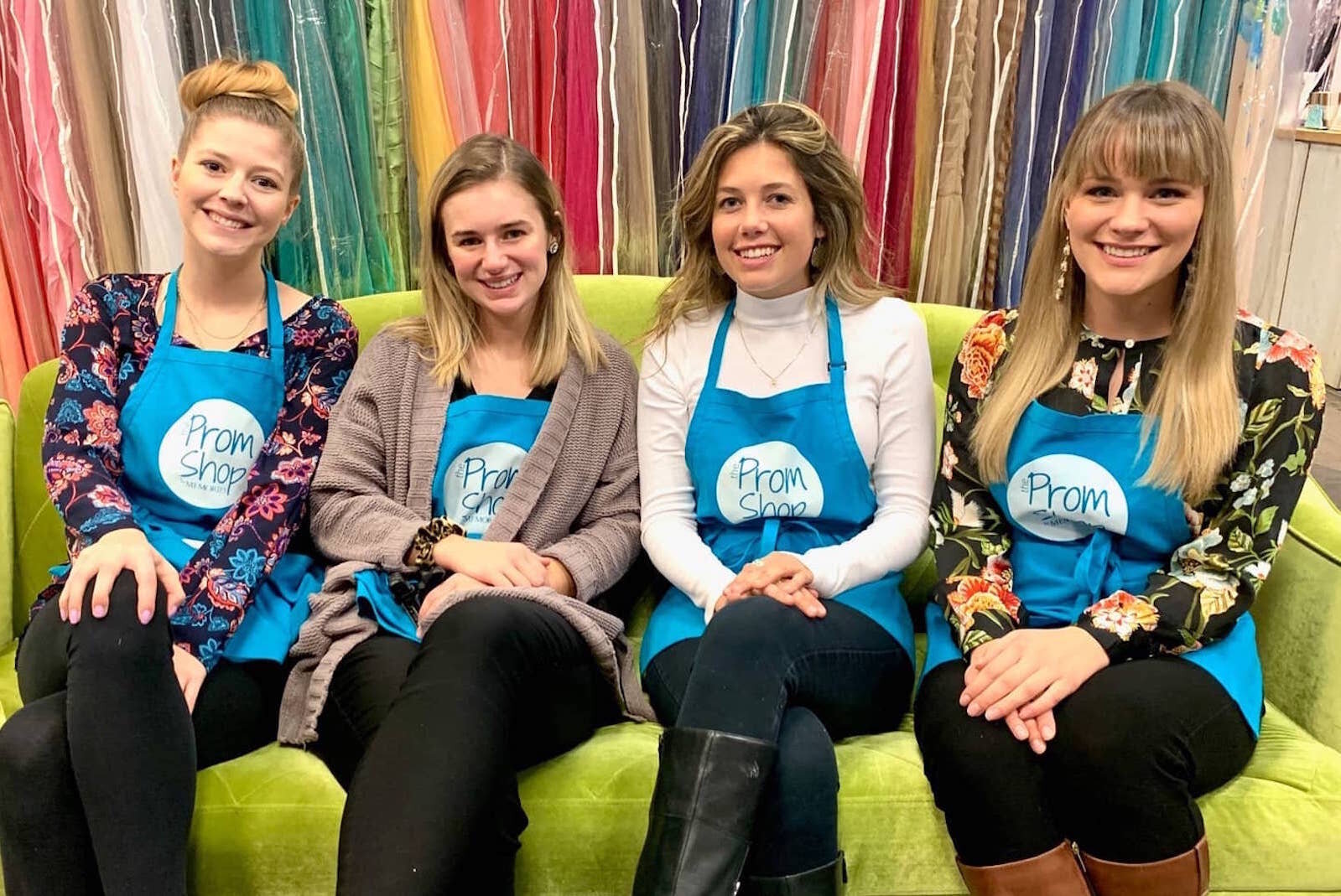 Some staff members at Memories Bridal & Evening Wear are shown ready for prom season at Memories’ Grandville location.  From left they are: Casey Burrows, Mackenzie Bishop, Leah Ambrogia and Mariel Halgren.