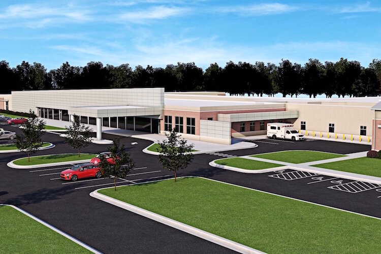 An architectural rendering of a new $35 million in-patient behavioral health facility to be located in Battle Creek.