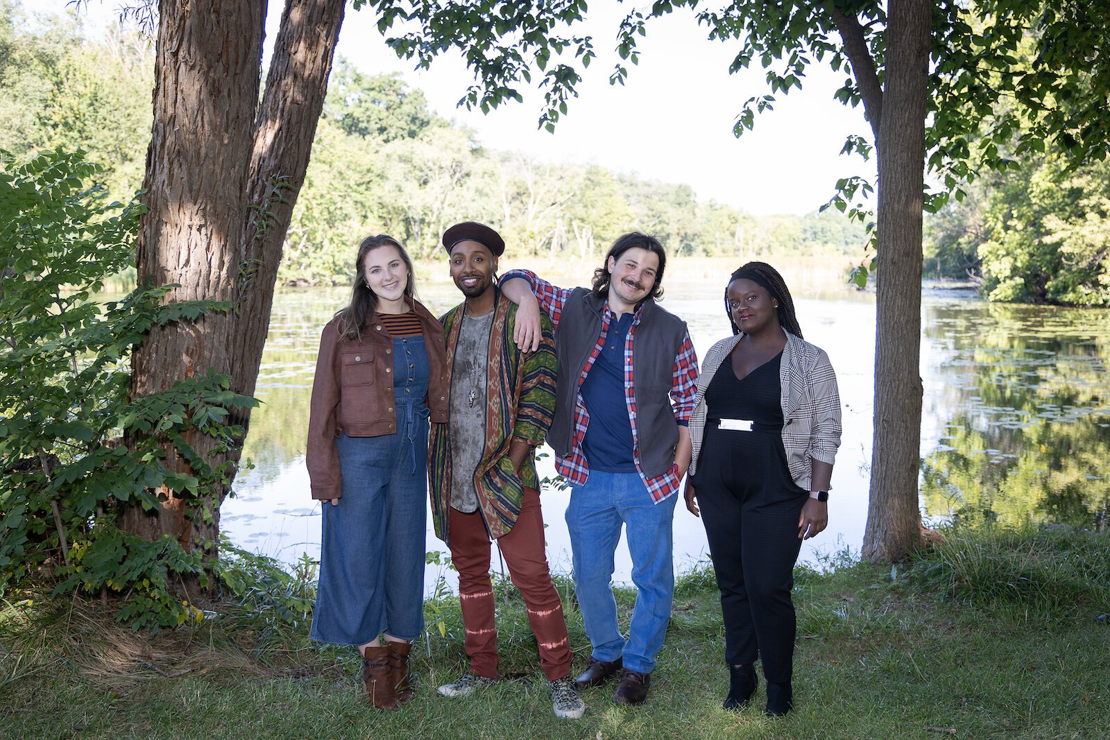 The cast of "Songs for a New World," from left, Cara Palombo, Jos N. Banks, Matthew Stoke, and Nattalyee Randall.