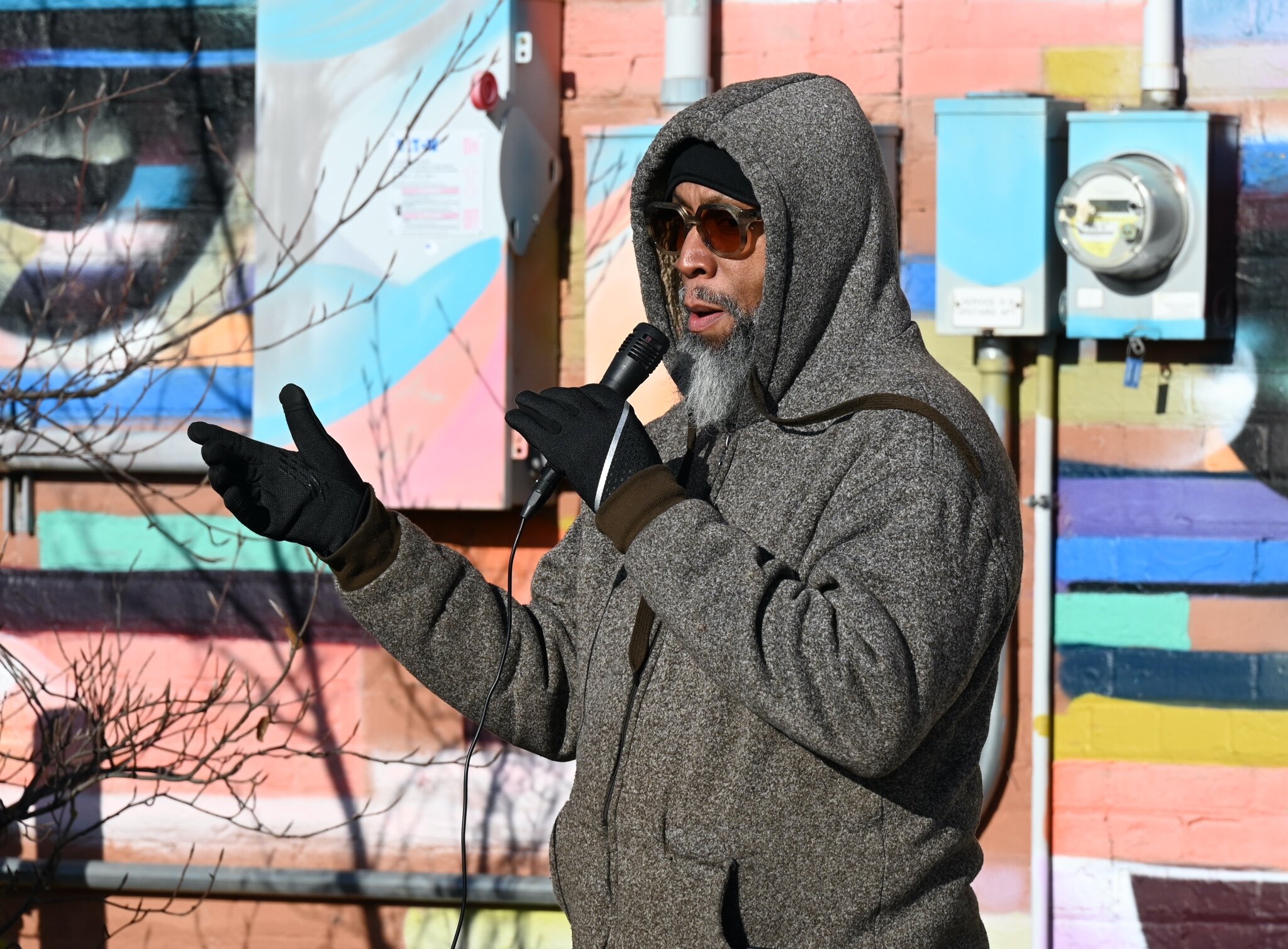 Rev. John Boyd offers a prayer during the vigil.