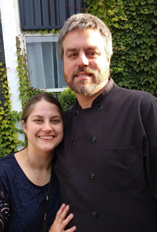 Chef Anthony Cox and his wife, Emily.