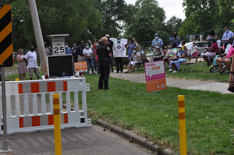 Kalamazoo Department of Public Safety Chief Kariane Thomas explains the multiple traffic calming strategies to be employed along with the chicanes.