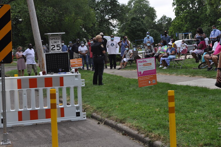 Kalamazoo Department of Public Safety Chief Kariane Thomas explains the multiple traffic calming strategies to be employed along with the chicanes.