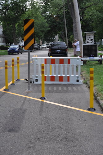 Chicanes are are to be installed on residential streets throughout the Northside Neighborhood.