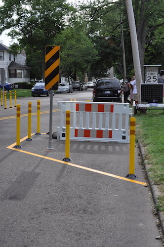 Chicanes are are to be installed on residential streets throughout the Northside Neighborhood.