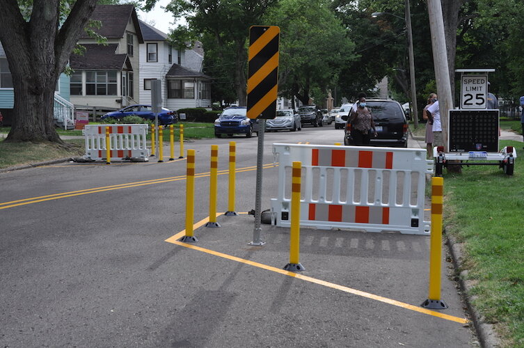 Before-and-after traffic data and feedback from neighborhood residents will be used to assess whether chicanes should be installed in other parts of the city.