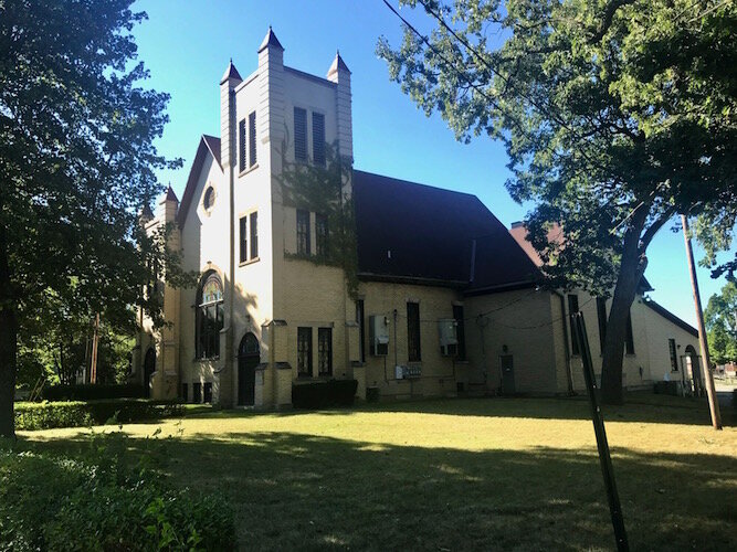 The Allen Chapel AME Church building, at 804 W. North St. on Kalamazoo’s North Side, dates back to 1913 and still has its original stained glass windows and pipe organ.