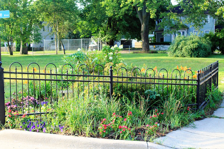 Flowers bloom on the corners of Kalamazoo's Northside