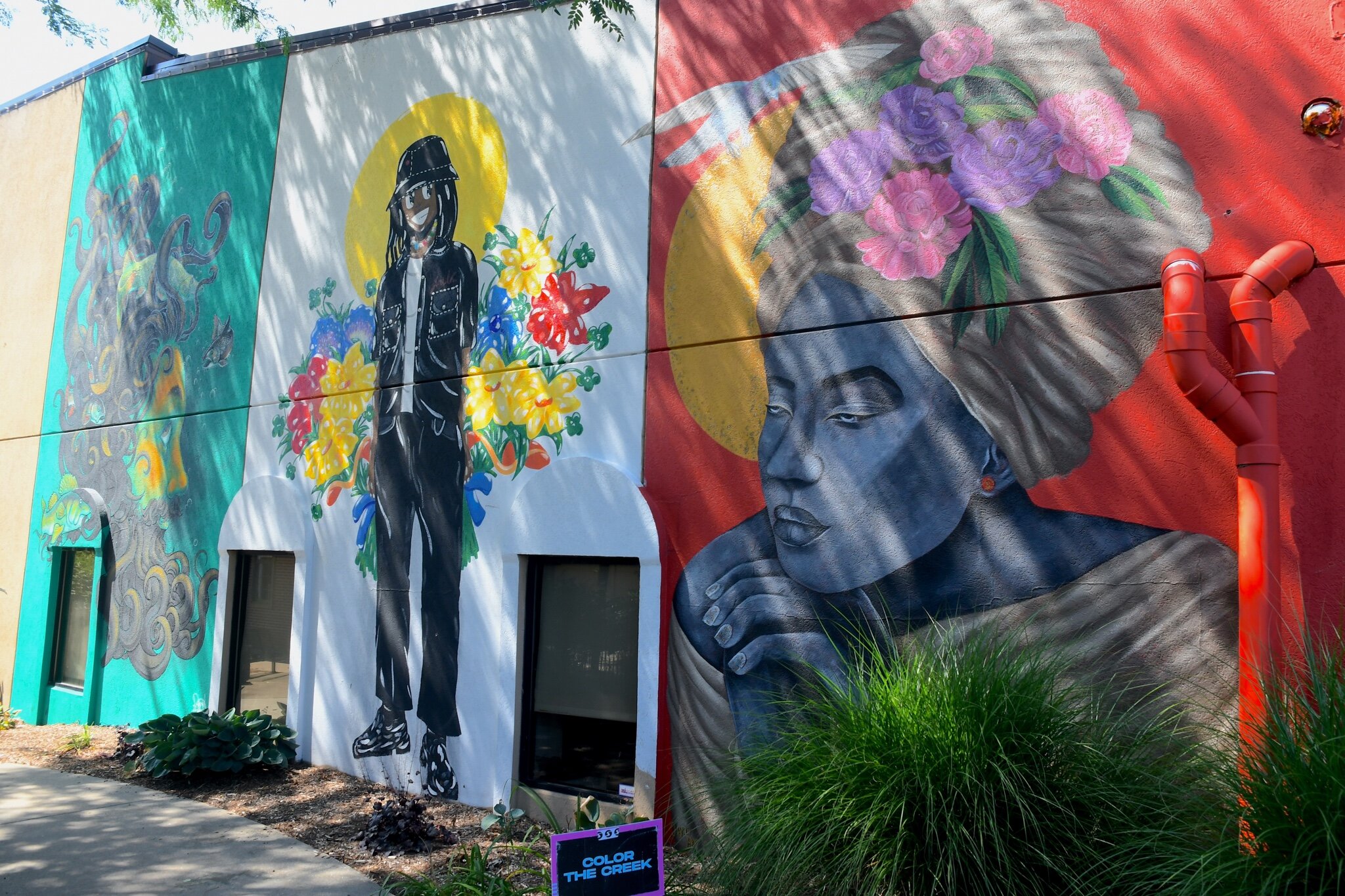 David Eldred of Battle Creek and Glenwood Springs, Colorado painted this mural on one of the walls of The Arc of Calhoun County in downtown Battle Creek.
