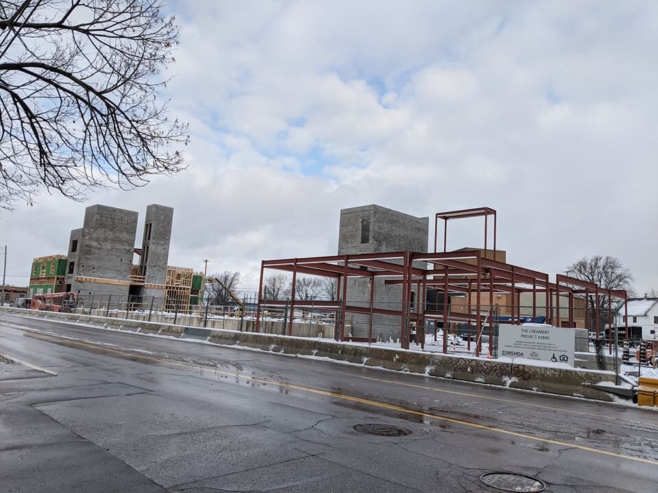 No. 6  Construction of The Creamery is underway.