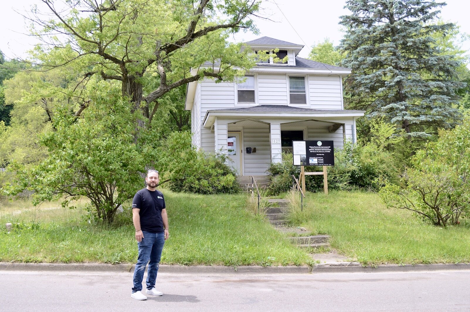 Another house on Denner is Jake Tardani's next project. It had been used as a drug-selling operation. West Douglas has had a bad reputation, but now "it's a good neighborhood. It's safe, it's secure," he says.