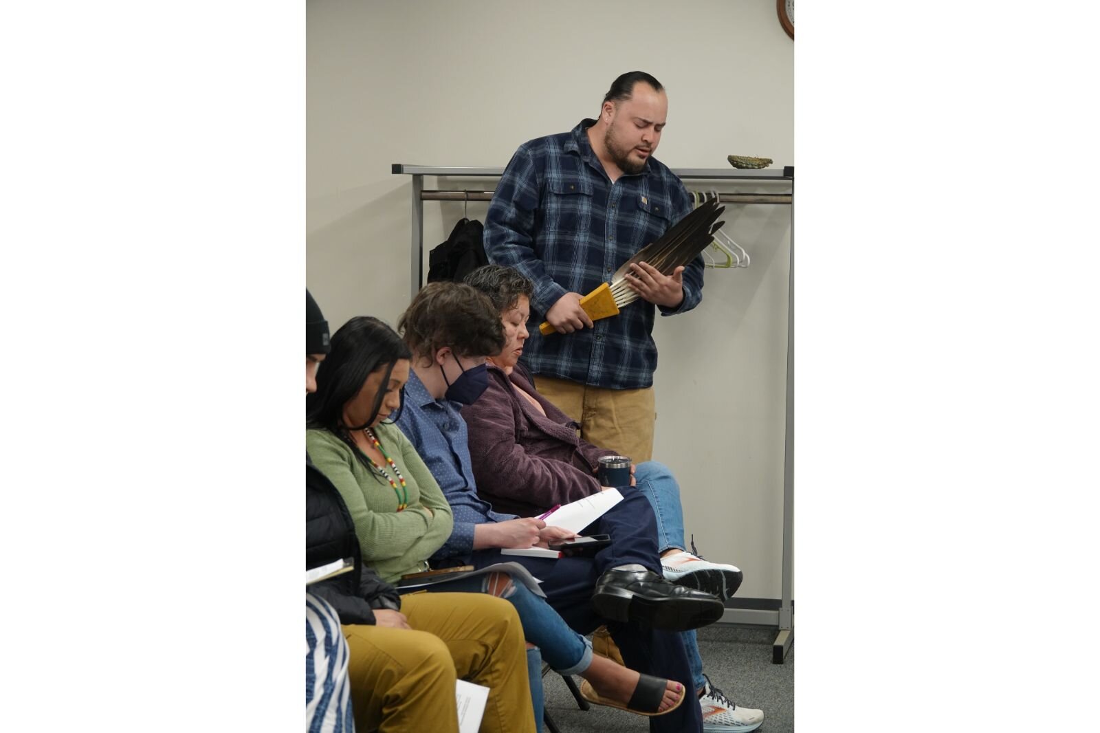 Tribal Members at the Athens Township board meeting.