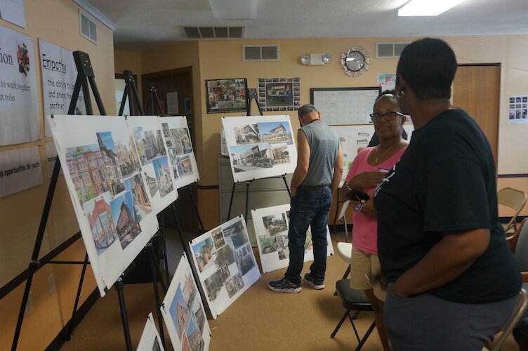 Residents look over possibilities for  the 1600 block of E. Main St.