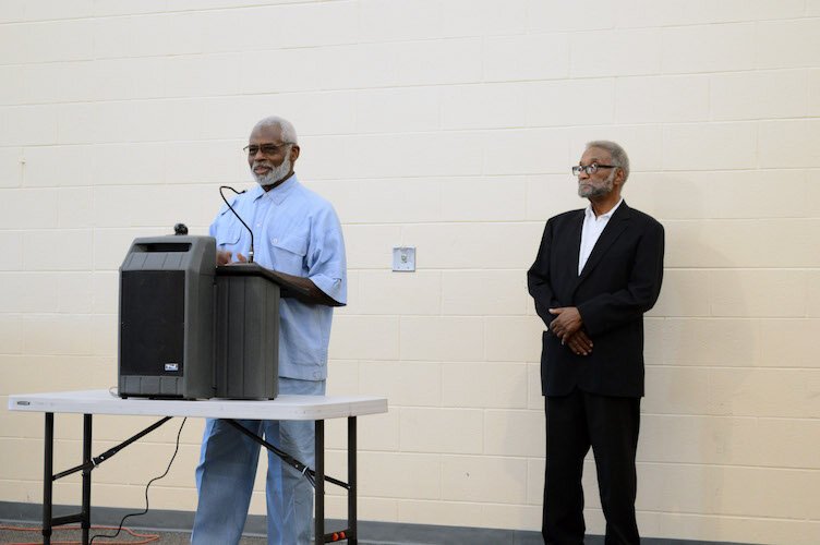  Imam Robert Saleem and Mateen, introductory statements for the Mohammed speech, at Douglass Community Association.