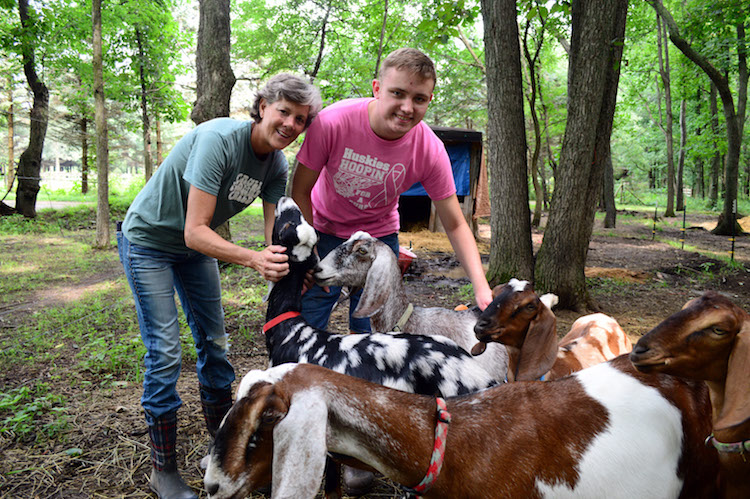 AACORN program director Liz Farner and program participant Greg Bassett.