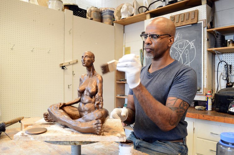 Sculptor Brent Harris. ”The body is like the alphabet, and I’m just sort of expanding it, pulling it, contracting it."