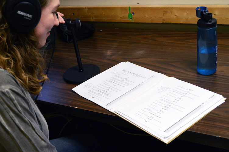 Abby Tongue with notated script of ”Madagascar Jr.” 