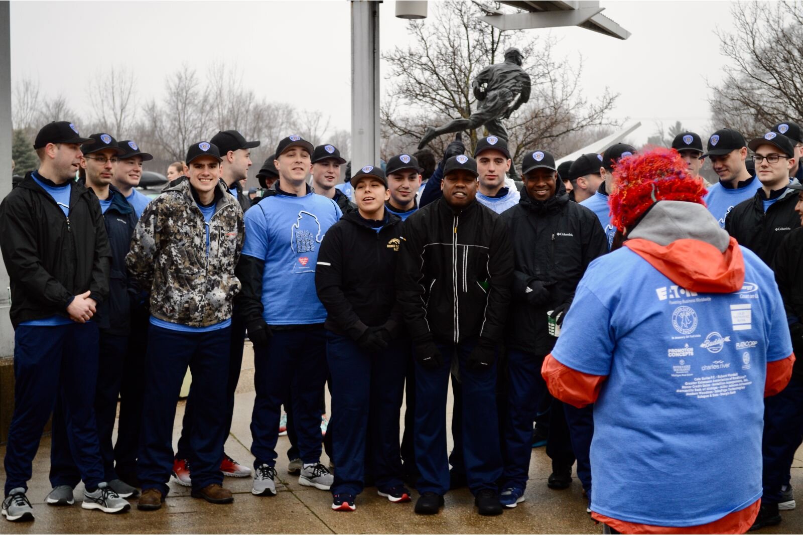 Cadets of the KVCC police academy participated.