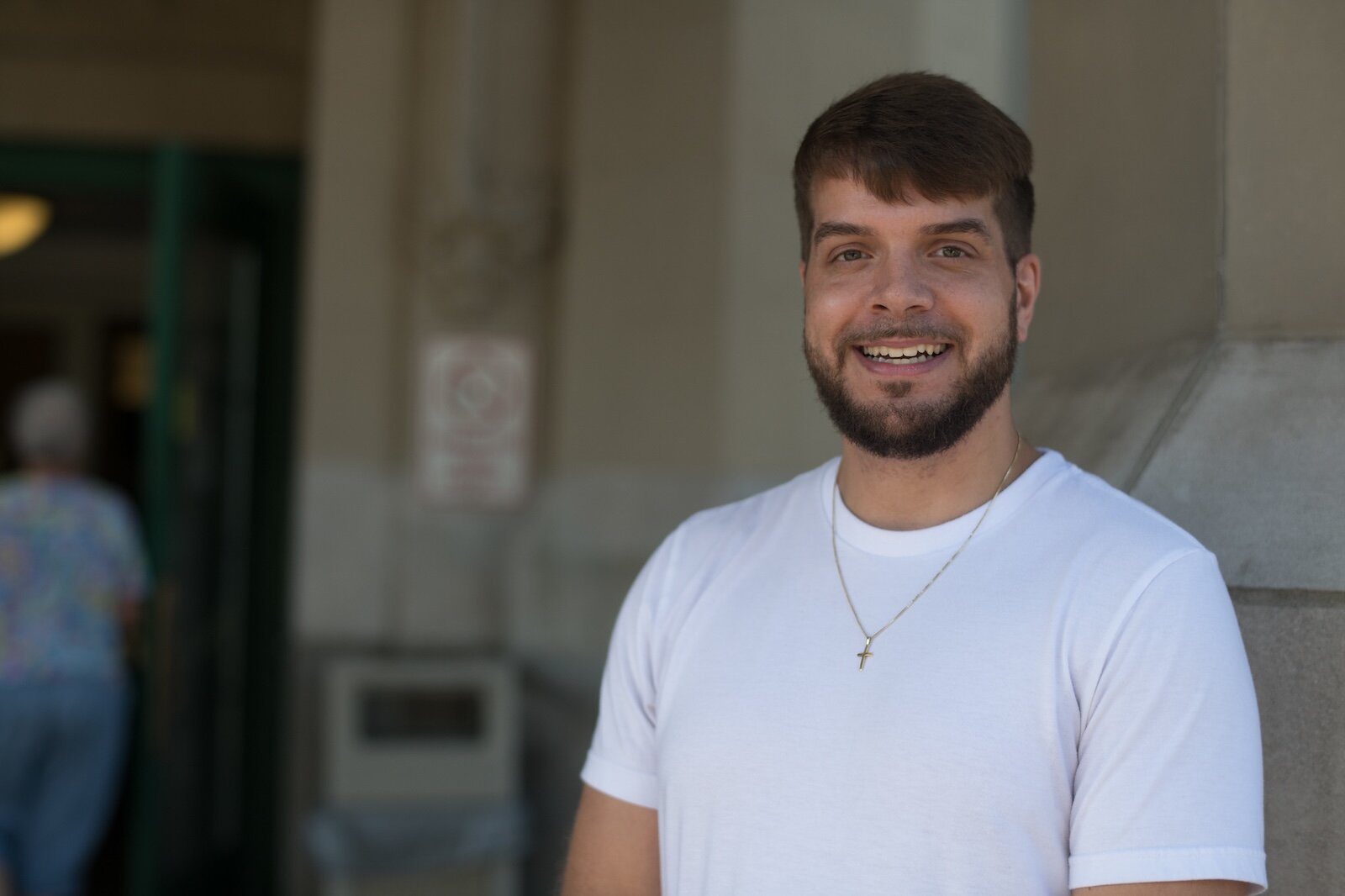 Brandon Mion works with those families who qualify for various programs, help with housing, and education.