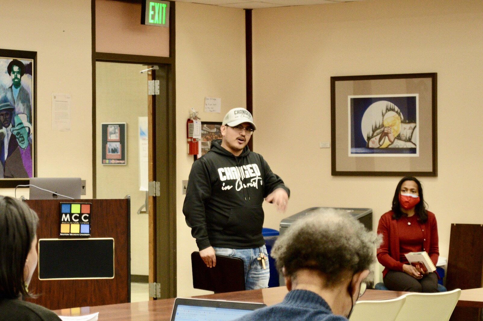  Urban Alliance Connections Coordinator Alejandro Rodriguez speaks on efforts to divert Kalamazoo youth from violence.