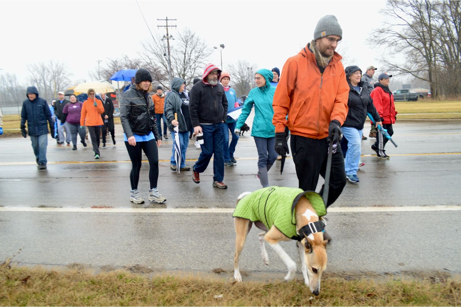 A little rain didn't stop the Walk to End Homelessness. 