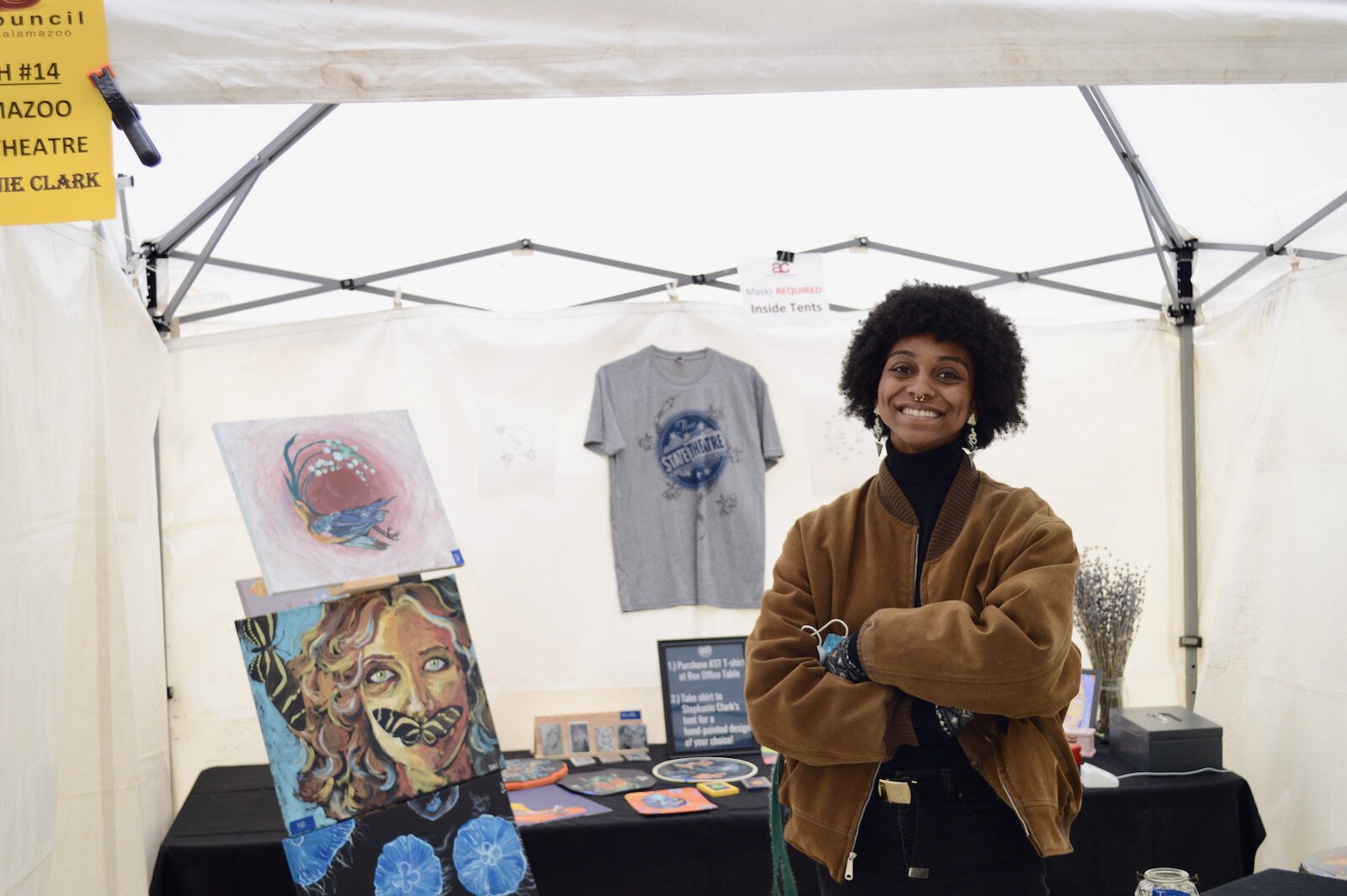 As part of Art Hop, State on the Street featured painter Stephanie Clark.